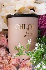 Chloe Luxe Rose and Sandalwood U-design Jars Christmas Candles for Home Decor-Bage