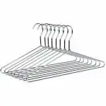 ROCKFIELD Hanger Coat Heavy-Duty Stainless-Steel Clothes Hanger Closet Clothing Shirt Suit Steel Coat Pack of 12 Hangers For Coat (Silver)