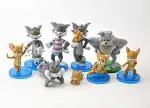 MAGIC TOYLAND 9 Pcs Tom and Jerry with Spike Figure Toys Cat Mouse Dog Cartoon Animals Model (Multicolor)