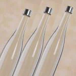 Home Stuffs Glass Water Bottle 750ML Plain Narrow Mouth for Beverages, Oil, Vinegar, Beer, Water, Soda, Airtight Lid & Leak Proof Cap - Clear (4)