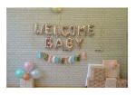 Festiko Custom Welcome Baby Sign, Welcome Baby Banner, Baby Name Glitter Banner, Banner With Personalized Name, Mother To Be,