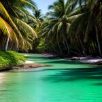 Love Creation 12x18 Size poster print for creative wall art- tropical-palms-7376(Non Sticker)