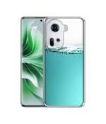 Casotec Half Fill Design Printed Silicon Soft TPU Back Case Cover for Oppo Reno 11 5G