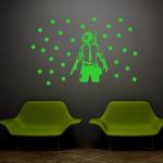 DreamKraft Green Vinyl Glow In The Dark Pubg Radium Sticker 17x25 cm