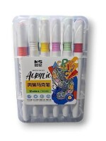 MILLENSIUM Art Painting Acrylic Marker Water Based Pens 12 pc Set Vibrant Colors for Canvas, Glass, Mug, Wood, Fabric Non-Toxic, Easy to Use