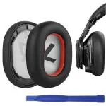 Crysendo Black Protein Leather Headset Cushion For Plantronics Backbeat Pro 2, Voyager 8200 Uc