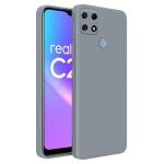 Rakulo For Realme C25 Liquid Silicone with Camera Protection Back Cover Case (Lavander)