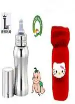 Leroyal stainless steel bottle with velvet Cover- 200 ml