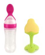 Manan Shopee Kids Yellow Silicone Spoon Bottle Feeder