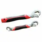 HUENISH Snap'N Grip Auto Adjustable Universal Tool and Double Sided Wrench Set (Black And Red)