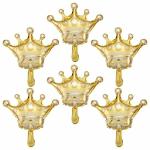 SHANAYA Happy Birthday Decoration Crown Foil Balloon Kit (Pack of 6)