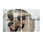 KUBE Lord Krishna 7 mm MDF Sparkal Lamination Full HD Print Painting | Wall Painting For Living Room| Bedroom| Home Decor |Hotel |Office|(Set of 6) (9.5 Inches X 30 Inches)|Multicolour