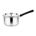 Prabha Heavy Gauge Encapsulated Base Stainless Steel Induction Base Virgo Saucepan, Sauce Pan With Lid, Capacity 2.7 L, Size 20 cm