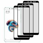 Kite Digital Redmi Mi Note 5 Pro Matte Finish (Black) Tempered Glass Screen Protector with Edge to Edge Coverage - Easy Installation Kit (Pack of 3)