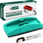 SRIRATNA Non Magnetic White Board Duster And Marker| Dry Erase Whiteboard Eraser for Erasing Whiteboard Marker or Chalk Board Writing - (Pack of 1 Duster And 1 Marker, Multicolor) Dusters (Multicolor)