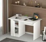 Anikaa Henrik Engineered Wood Study Table Study Desk Office Desk Laptop Table with Drawer (White) (D. I. Y)