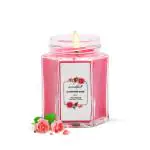 Aromahpure Scented Candle (48 hrs) (100% Soy Wax)- Handcrafted | Smoke-Free | Charming Rose- Bulgarian Rose Fragrance Candles for Home & Gift Sets