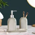 Nestasia Grey Ceramic Bathroom Accessory Sets
