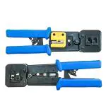 AdzMozi Passthrough RJ45 CrimPing Tool, Crimp and Cut at Same Time, Network Cable Cutting StripPing Crimper Tool