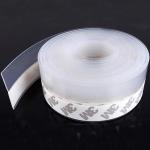 Delzon White Silicone Door Bottom Seal Strip Adhesive Tape