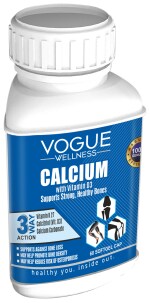 VOGUE Pharmaceuticals Pvt. Ltd. Vogue wellness Calcium Capsules Bone Density Joint Health Muscle Recovery 60 Pcs