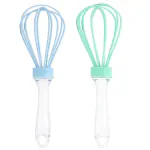 KitchenFest 2 Pcs Silicone Wire Whisk, Egg Frother, Manual Milk Beater Blender, Whisking, 12 Inch