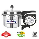 Bestofry 3 Litre Pressure Cooker, Extra 5 Safety valve, 2 Gasket & 1 Handle set