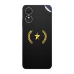 GADGETSWRAP Printed Vinyl Skin Sticker for Oppo A17 - Gold Star
