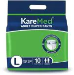 Kare Med White Cotton Adult Diapers - L, 30 Pcs (Pack Of 3)