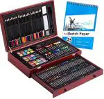 Wynhard Sketch Pencils Set for Artists Shading Drawing Kit Drawing Pencils for Artists Art Supplies for Artist Oil Pastels Colour Set for Kids Colouring Kit Colour Pencils Set Sketch Book Kids 143 Pcs