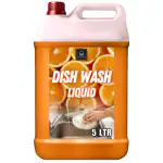 BLISS & BLUSH Dishwash Liquid 5 Liter Orange Fast Cleaning&Antimicrobial Action With Long-Lasting Hygienic&Refreshing