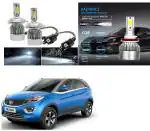 Feelitson White Car C6 H4 Compact Design 36W/3800Lm Led Headlight For Tata Nexon (Pack Of 2)