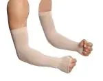Auto Hub High Performance Arm Sleeves for Athletic Arm Sleeves Perfect for Cricket, Bike Riding, Cycling Lymphedema, Basketball, Baseball, Running & Outdoor Activities-Beige