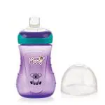 BeeBaby Soft Silicone Spout Sippy / Sipper Cup for Baby / Toddlers 250 ML / 9 Oz. Leak Proof, BPA FREE. 9M+ (Violet)