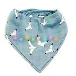DESIGNESTYBlue Waterproof Double Layer Bandana Drool Bib - 0 - 0.5 Years