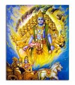 Tamatina Multicolor Religious Art Jai Sri Krishna God Unframed Canvas Painting - 36X30 Inch