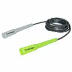 Babbler BS-200 White Lime Skipping Rope With 5mm Coloured Rope With Rope Adjuster and Slim Handle Long Size For Easy Grip (Tin Box Packing), Pack of 1 Piece Fitness Jump Rope