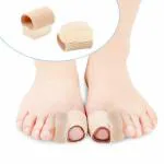 Chekido Toe separator for women bunion, Men big toe bunion corrector and Bone Thumb Straightener Hallux Valgus Corrector Stretchers toe spacer and Protector for Foot Care Tools(2 pcs-Brown)