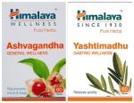 Himalaya Ashwagandha 60 Tabs (1 Pack) and Yashtimadhu 60 Tabs (1 Pack)