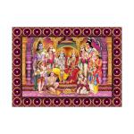SHASWAT ART ram darbar Painting Sparkle Coated Self Adhesive Wallpaper Without Frame Digital Reprint 16 inch x 22 inch Painting