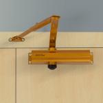 Plantex Premium ISO 9001 Certified Automatic Hydraulic Door Closer with Double Speed for Heavy Doors at Home/Office/Hotel Wide 180 Degree Opening (Golden)