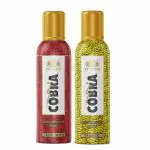 ST-JOHN Cobra Music & True Man Perfume Body Spray for Men up to 24 hours 100ml Each (Pack of 2)
