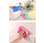 QINPIN Magic Drying Towel, Reusable Absorbent Water for Kitchen, Floor, Glass Window, Table Top ,Scrub pad(Pack of 2)