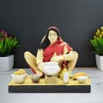 pujaNpujari Golu Dolls Lady Villeage Food makeing Kolu Bommalu/Bommai for Dussera/Navaratri