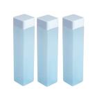 MIXCART Leakproof & Reusable Bottle Square Shape Water Bottle With Square Cap Sports , Fitness , Travel Water Bottle For Gym, School Water Bottle ( 1 L ) Pack Of 3 , Blue