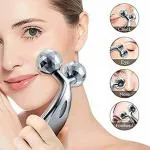 Purvaa Collection 3D Massager Roller 360 Rotate Silver Thin Face Full Body Shape | Lifting Wrinkle Remover