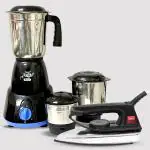 Fogger Royal 500 W Mixer Grinder (3 Jars, Black) & 750 W Max Dry Iron (Black)