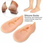 NEPROENT Silicone Socks, Moisturising Gel Socks Foot Anti-cracking Protector Foot Care Tool Prevention Socks for Dry Feet Ankles Cracked Heel Repair Foot Care Socks for Women Men
