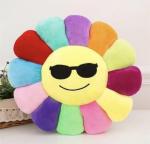 DearJoy Rainbow Cute Smiley Sunflower Emoji Cushions with Fibre Filling Pillows | Cushion | Head Rest Use in Car, Hotel, Kids & Girls Room Decoration