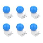 Fybros Blue Bloom Play And Plug Decorative Led Night Lamp Bulb For Bedroom - 0.5 Watts, 6 Pc